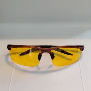 Night Driving Glasses Knight Visor Semi Rimless Frame (Copper)